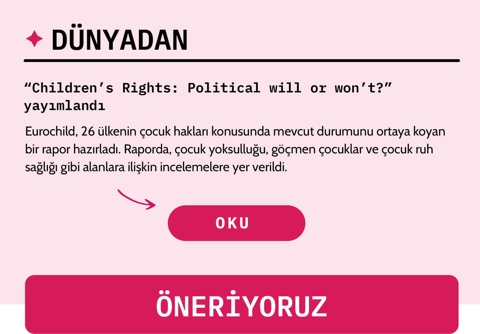 “Children’s Rights: Political will or won’t?” yayımlandı