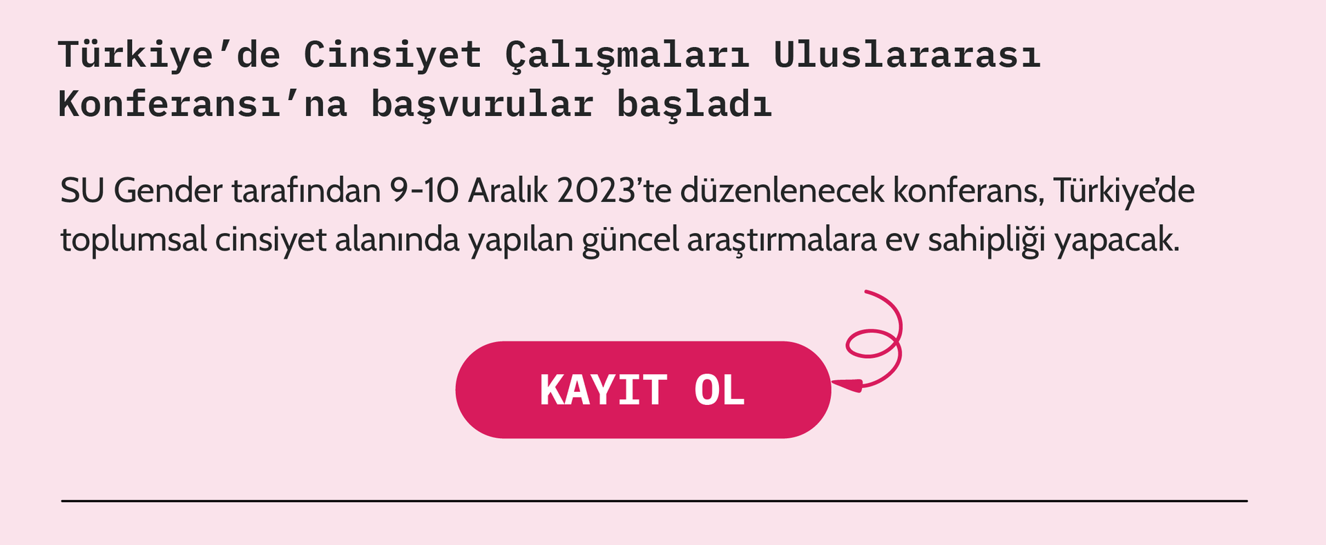 Türkiye’de Cinsiyet Çalışmaları Uluslararası Konferansı’na başvurular başladı